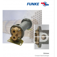 FUNKE 管殼式換熱器，主要用于冷卻液體，如潤滑油、以及通過飽和蒸汽加熱