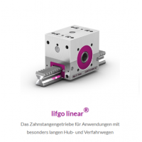 LEANTECHNIK 齒條齒輪箱lifgo?系列，有三種尺寸可供選擇